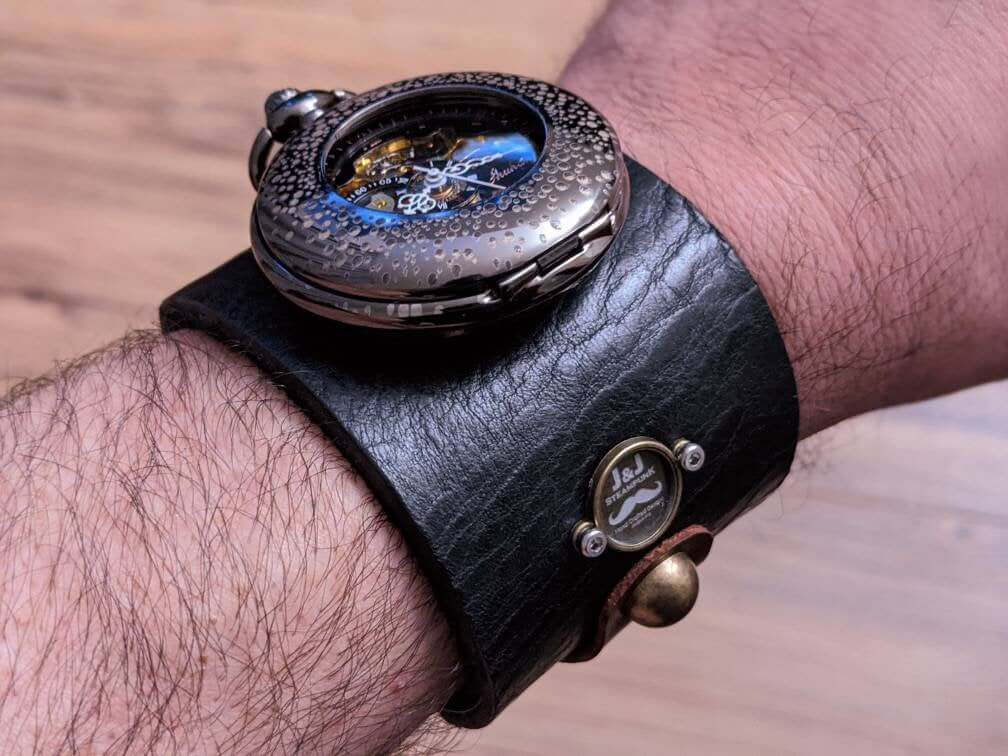 Mens Vintage Watch Fashion Big Wide Genuine Leather Strap Clock Punk Quartz  Sports Watch Cuff Bracelet Wristwatches | Wish