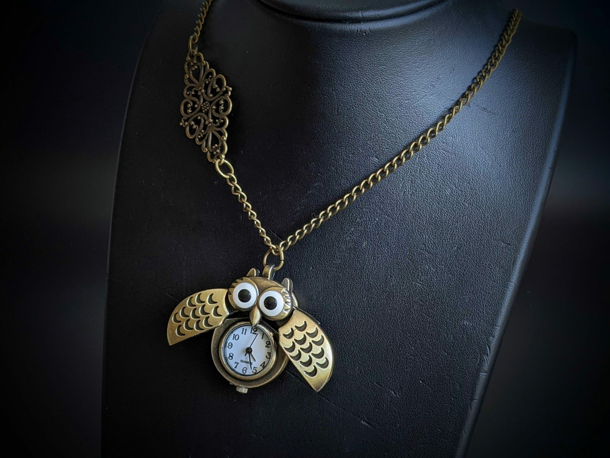 steampunk owl necklace